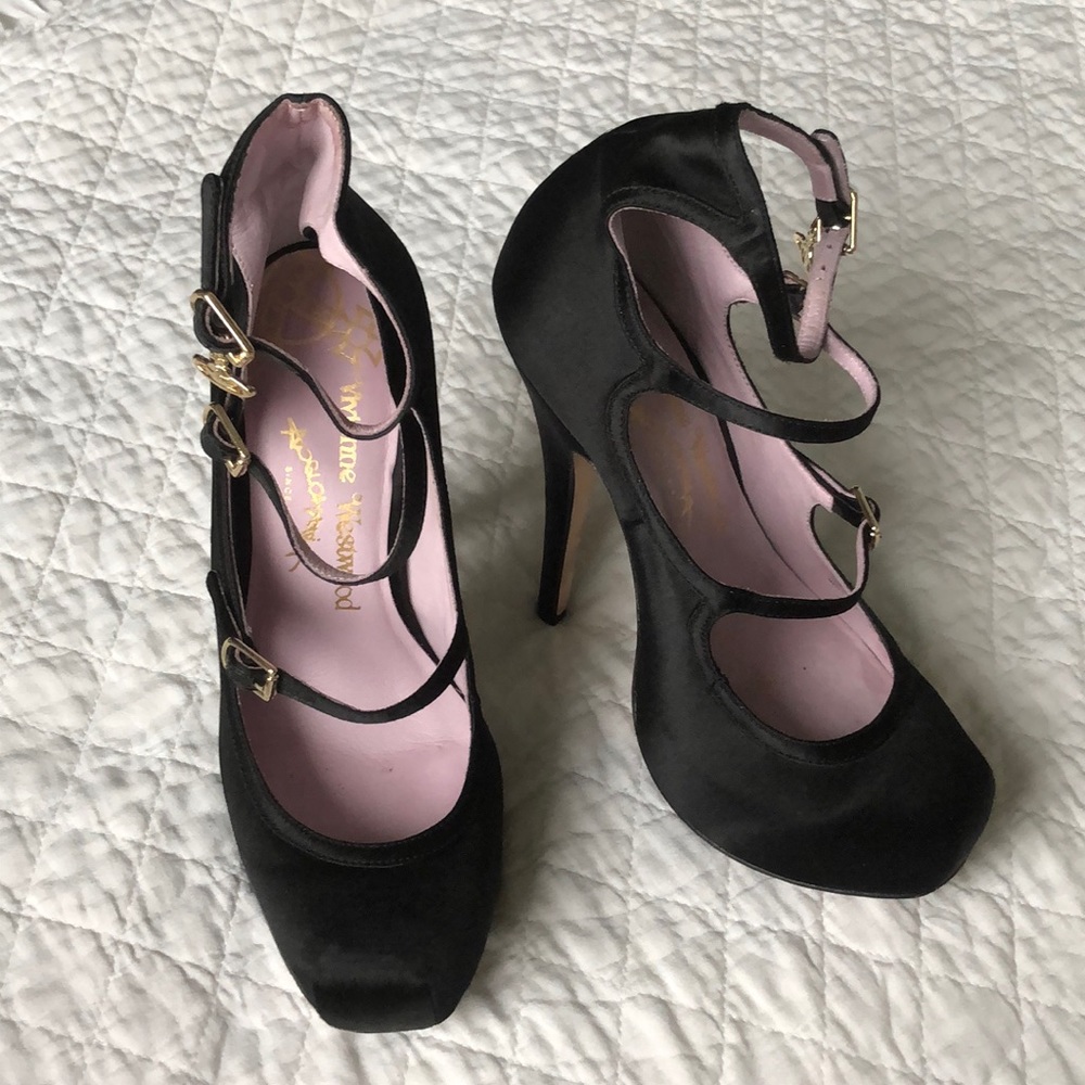 Satin Black Vivienne Westwood Heels